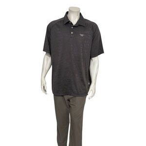 Malbon Golf Mens Grey Polo Shirt
